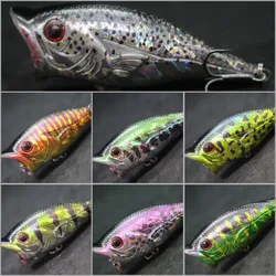 WLure-señuelo de pesca Popper Topwater, 6cm, 10,5g, Zigzag, para caminar, boca abierta grande, hace más salpicaduras de agua, agua dulce T626