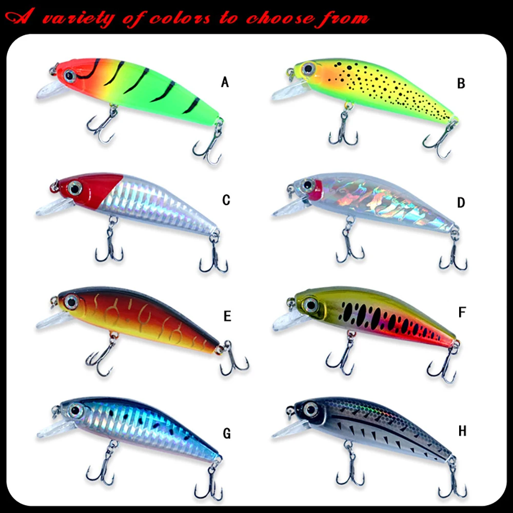 Una variedad de señuelos de pesca vibrantes para elegir