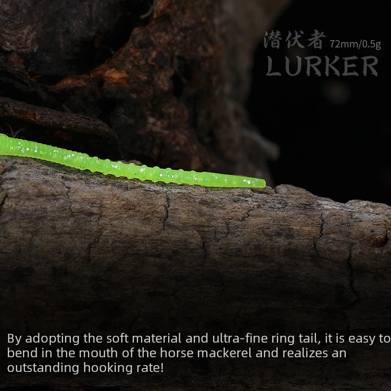 TSURINOYA Ajing señuelo de pesca suave 72mm 0,5g12 Uds LURKER pez roca Artificial luminoso UV Swimbaits Jig señuelo Wobber cebo de gusano - imagen 5