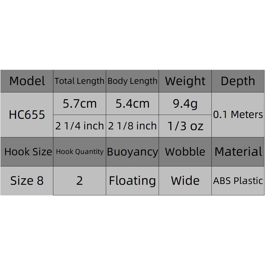 WLure-señuelo de pesca subsuperficie, cebo de 5,7 cm y 9,4g, sonido fuerte del agua para disparar, anzuelos de calidad realista, acción oscilante HC655 - imagen 5