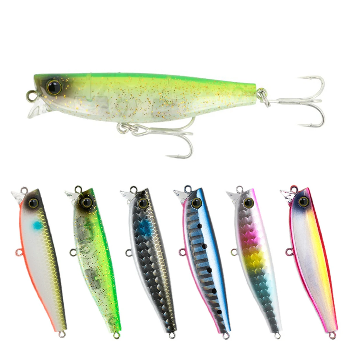 Señuelo de pesca de 6cm y 10g, cebo Artificial para pececillos, Wobbler, largo, hundimiento, curricán, Jerkbait, Swimbait, Culter, Alburnus, Bass Bait