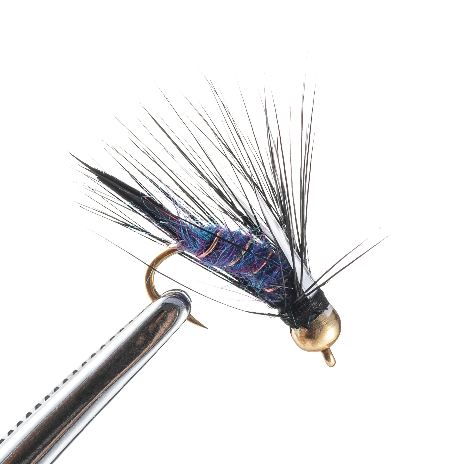 Goture 5 uds ninfas Scud insecto gusano moscas con anzuelo de púas pesca de trucha señuelo con mosca cebo cabeza de cuentas de latón Señuelos de pesca de hundimiento rápido - imagen 2