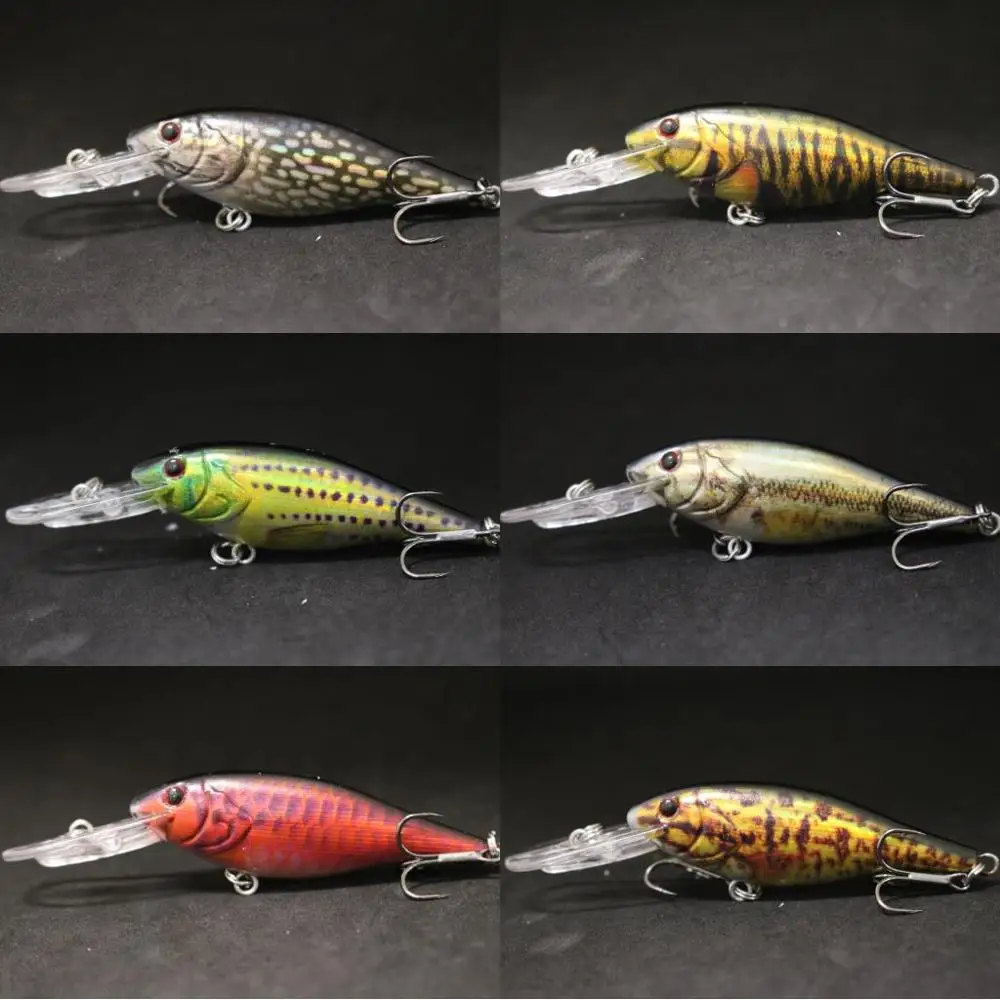 WLure-señuelo de pesca duro para buceo, anzuelos de hoja de corte para pintar, Wobbler, 3 metros, HC187 - imagen 5
