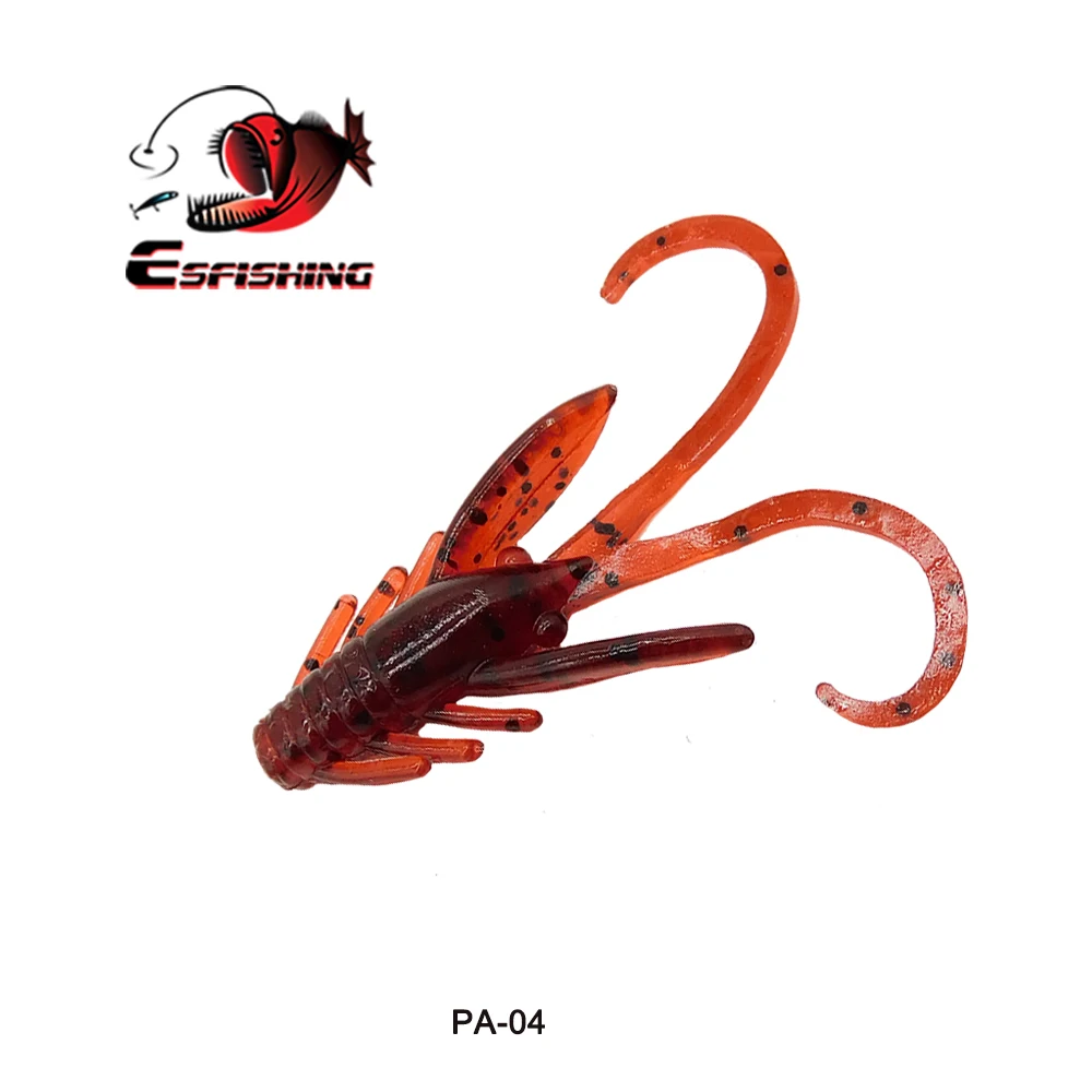 Señuelos de pesca KESFISHING camarones HOG 40 45mm perca Leurre Souple inyección de aroma y sales cebos blandos pescado hielo - imagen 5