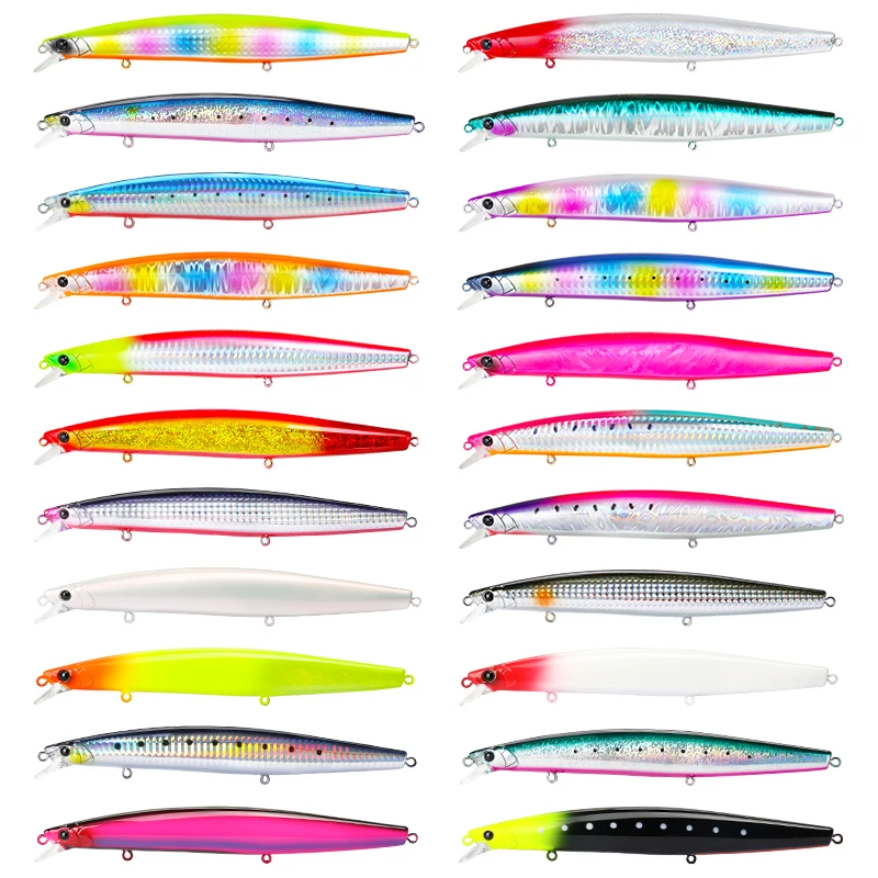 TSURINOYA-señuelo de pesca de agua salada, cebo Artificial duro y grande, de fundición ultralarga, Minnow STINGER 173F, 173mm, 6,81 pulgadas, 37,5g - imagen 4