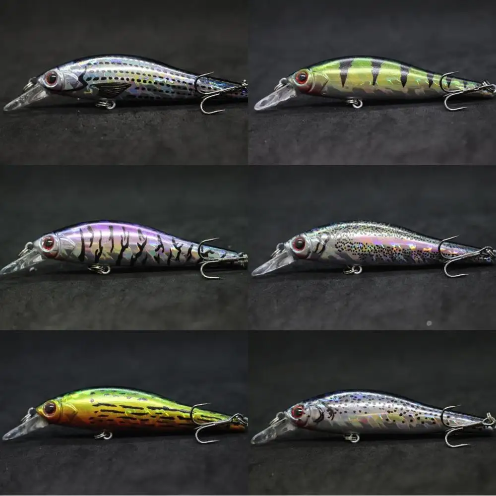 wLure Minnow Señuelos de pesca 9 cm 9 g que se hunden Jerkbait Twitch Pausa acción para controlar # 6 Anzuelos Agudos Negros Ojos Silocon 3D M431 - imagen 5