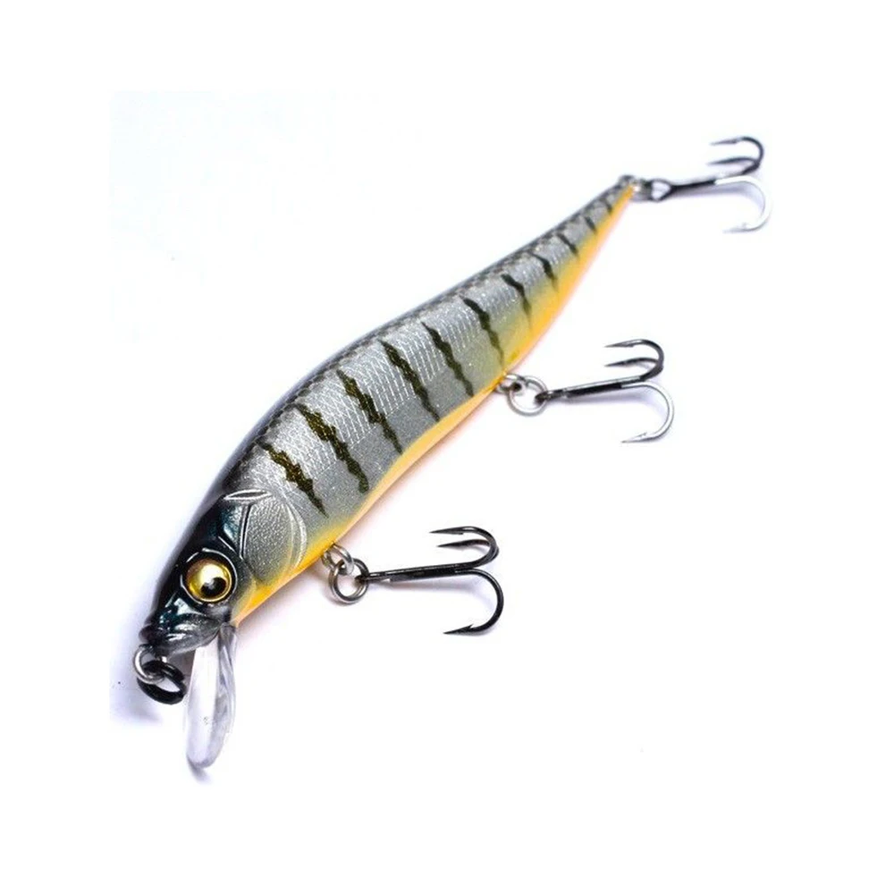 9,8 cm 10,5g Señuelos de Pesca flotante Minnow Wobbler cebo duro Artificial Jerkbait accesorios de pesca de agua de mar cebo de lubina MN678 - imagen 4