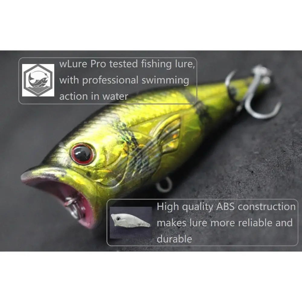 WLure-Señuelos de Pesca de 6cm y 10,5g en Zigzag, señuelo de agua dulce de lubina, colores realistas, HT626 - imagen 3