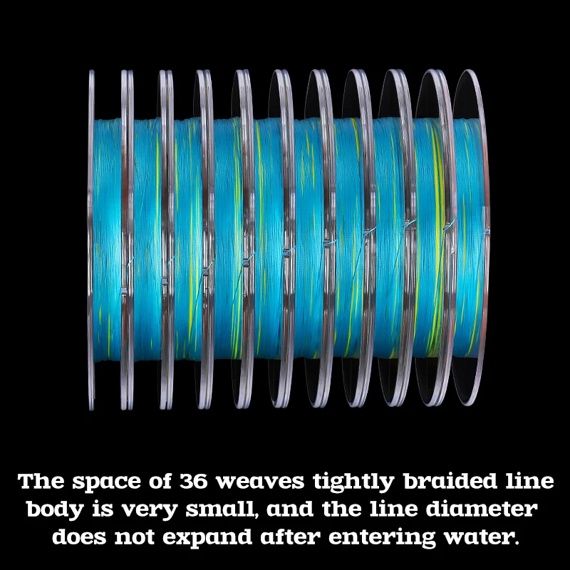 TSURINOYA-sedal de pesca de 100-1000m, línea de 25-37lb, 36 tejidos, 8 hebras, multifilamento suave y fuerte, PE, para pesca en agua salada - imagen 5