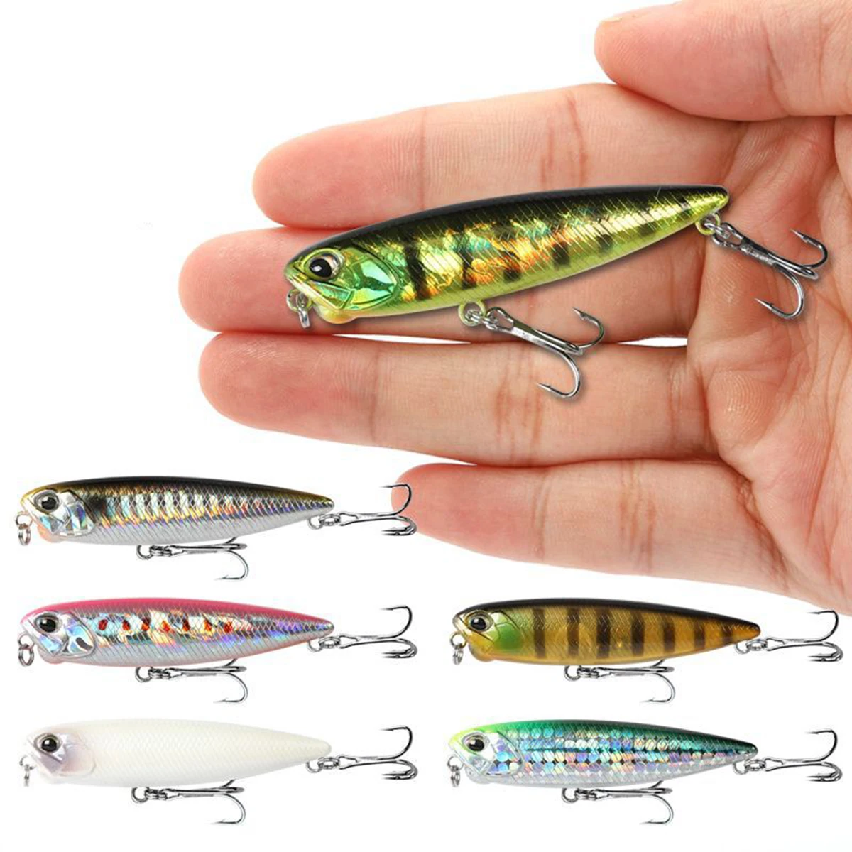 Señuelo de pesca Wobbler de lápiz, 6,5 cm, 5,5g, poco profundo, flotante, realiscil65, Jerkbait, Zigzag, Swimbait, cebo Artificial para lubina - imagen 5