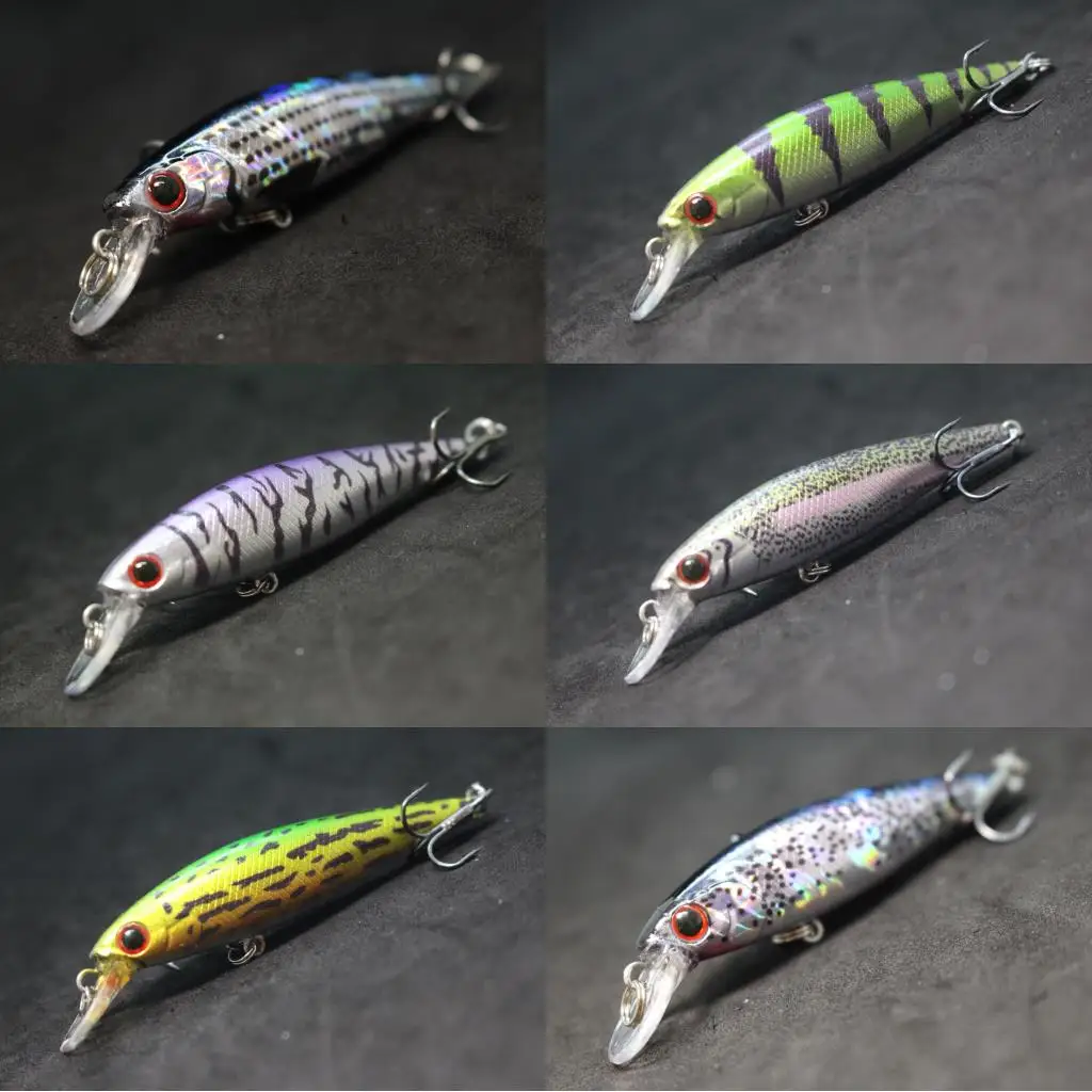 Señora de pesca en varios colores