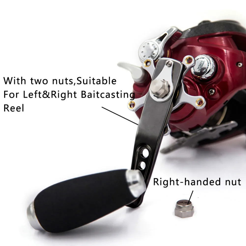 SANLIKE-mango de carrete giratorio de pesca, accesorio de Baitcasting para Shimano y Daiwa 5x8, balancín de carrete de pesca de un solo Mango, izquierda y derecha - imagen 5