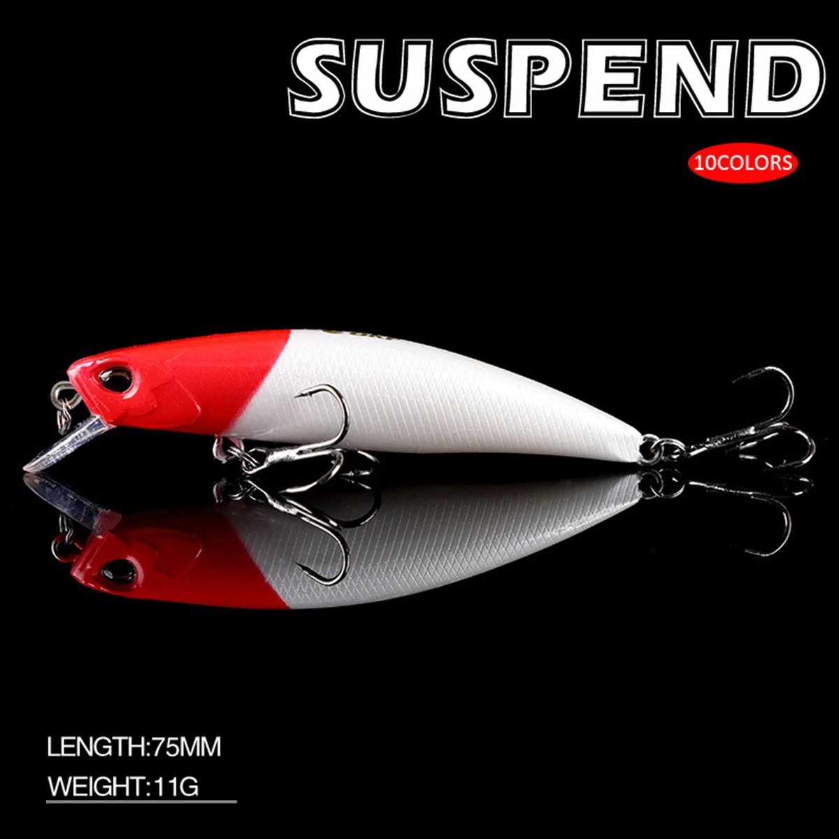 Señuelo de pesca de 7,5 cm y 11g, cebo duro Artificial para pececillos, Wobbler, suspendido, trucha, Culter, Alburnus