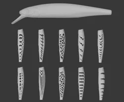 WLure Plantilla 3D – Jerkbait de plástico duro con fundición larga