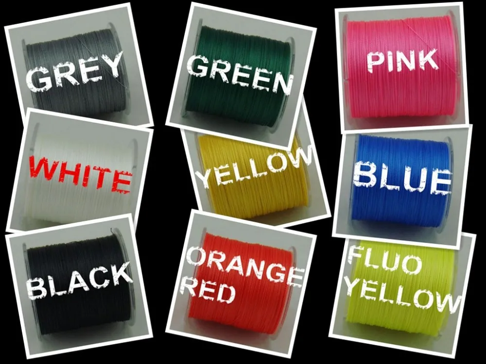 Muestra de colores disponibles del hilo trenzado