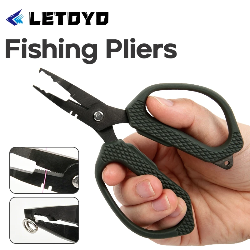 LETOYO Alicates de pesca multifunción inox: cortar anillas PE - imagen 2