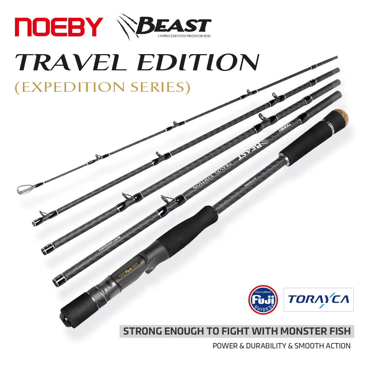NOEBY Beast Travel – Caña spinning portátil para depredadores - imagen 5