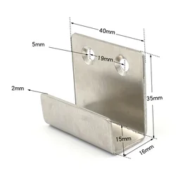Ganchos fijos acero inoxidable cepillado tipo U personalizados CNC