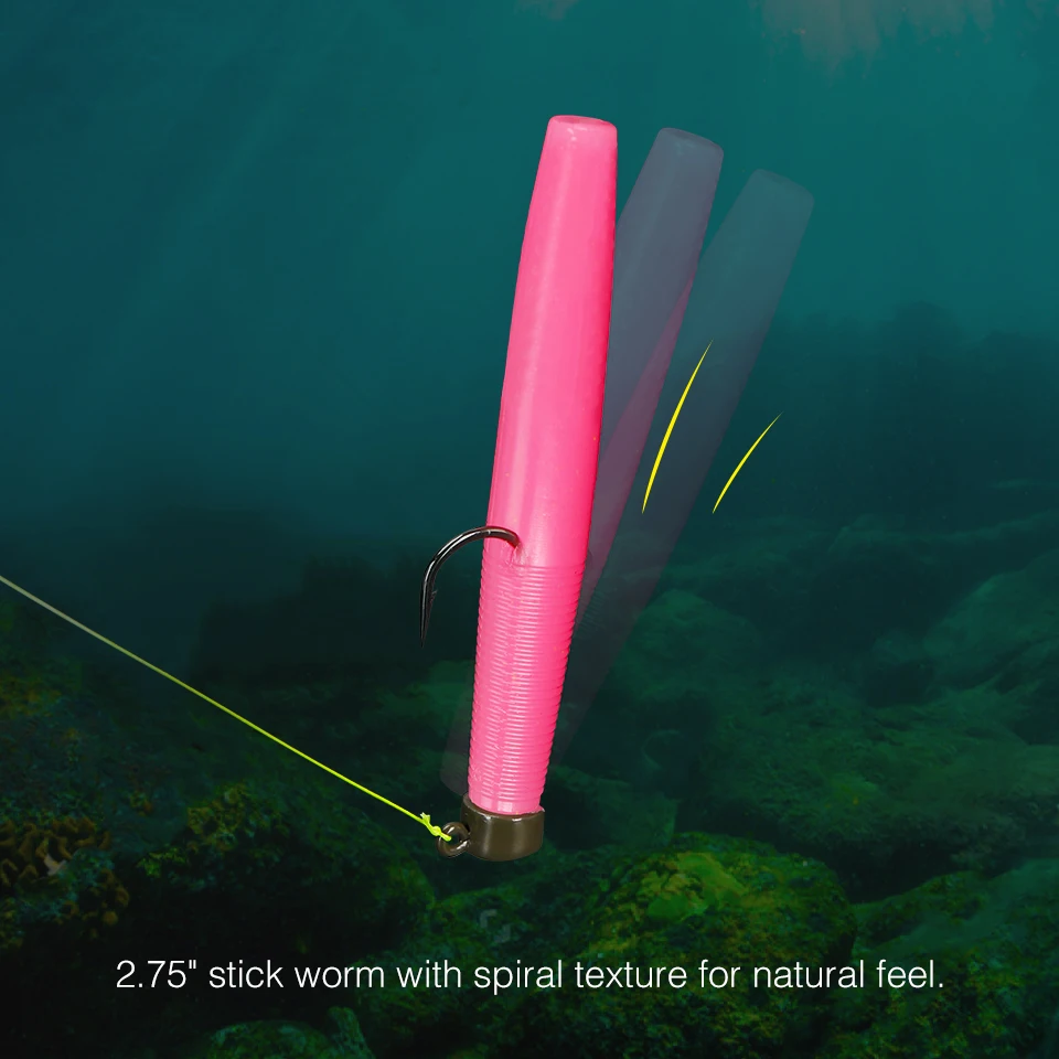 TSURINOYA Ned Rig vinilo flotante tipo gusano para pesca - imagen 5