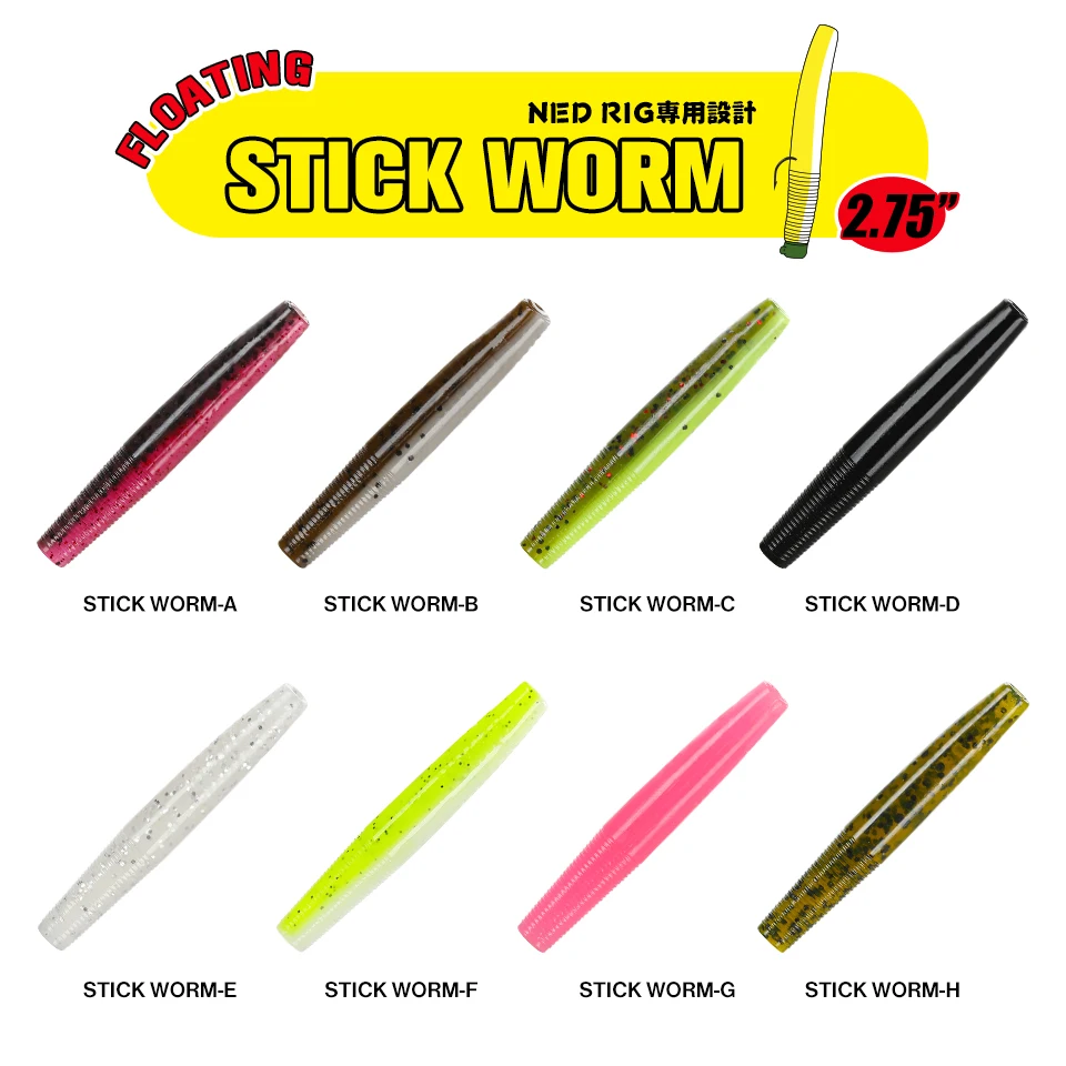 TSURINOYA Ned Rig vinilo flotante tipo gusano para pesca - imagen 4