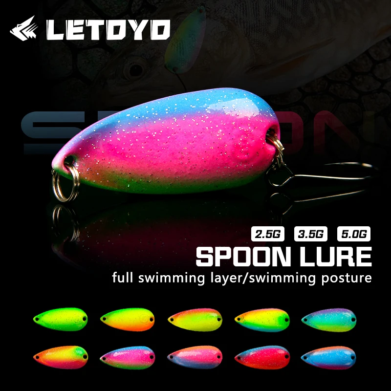 LETOYO Cuchara giratoria trucha – Señuelo agua dulce para pesca