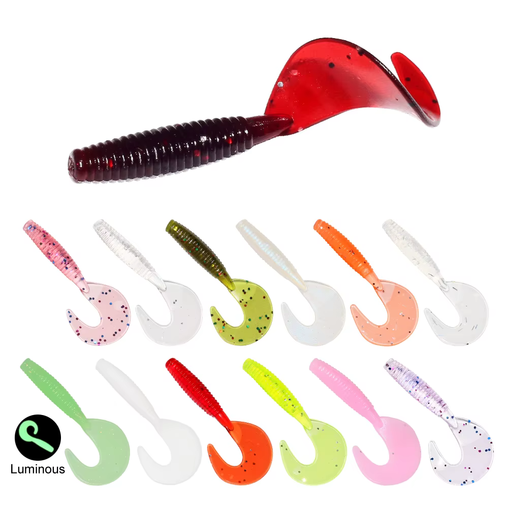 ILure Señuelos Blandos Silicona 4cm – Swimbait Shad con Cola Espiral - imagen 5