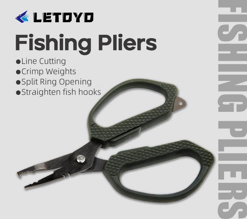 Alicates multifunción para pesca con componentes de anillas