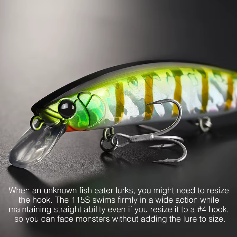 Tsurinoya 115S Jerkbait – 11.5cm 20g hundido para lucio - imagen 3