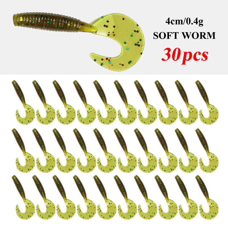 ILure Señuelos Blandos Silicona 4cm – Swimbait Shad con Cola Espiral - imagen 4