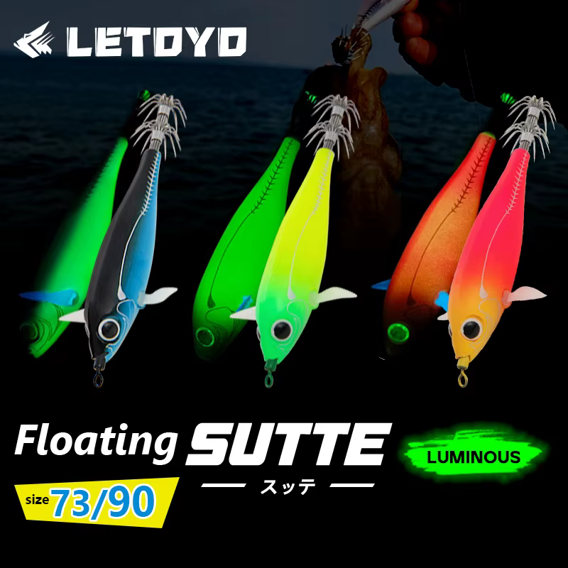 LETOYO Señuelos Flotantes de Calamar Luminoso – Cebo para Sepia - imagen 3