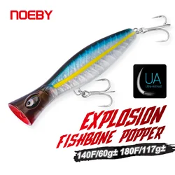 Noeby Blooper Popper señuelo agua salada armadura cristal