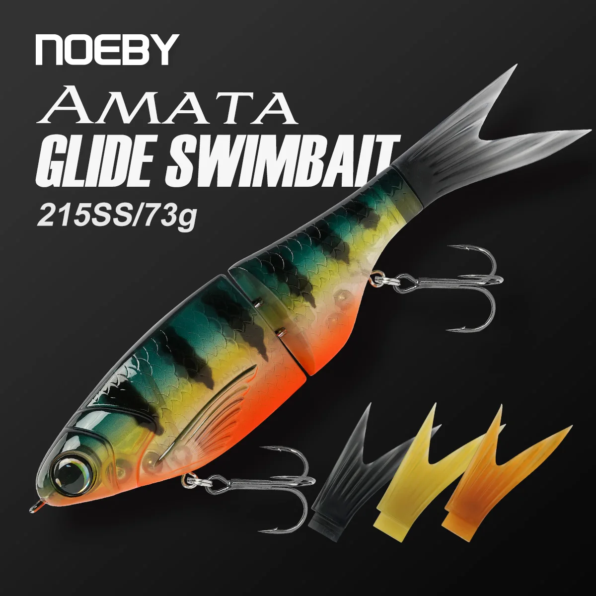 NOEBY AMATA Shad Glide Swimbait señuelo articulado hundimiento lento - imagen 2