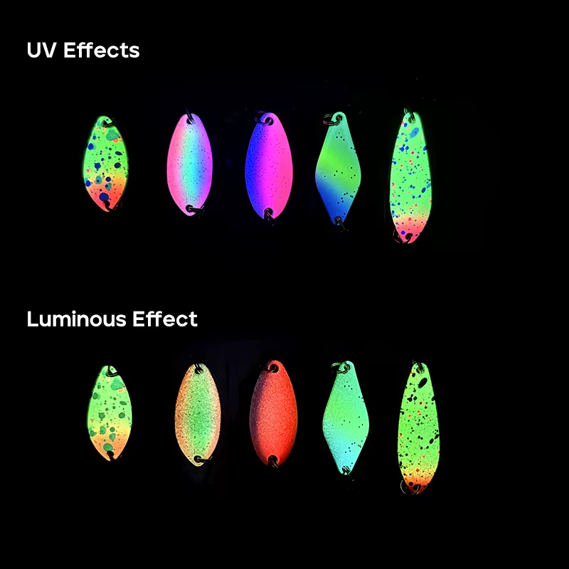Cuchara Spinner UV Letoyo – Luminoso ideal para pesca de trucha - imagen 4