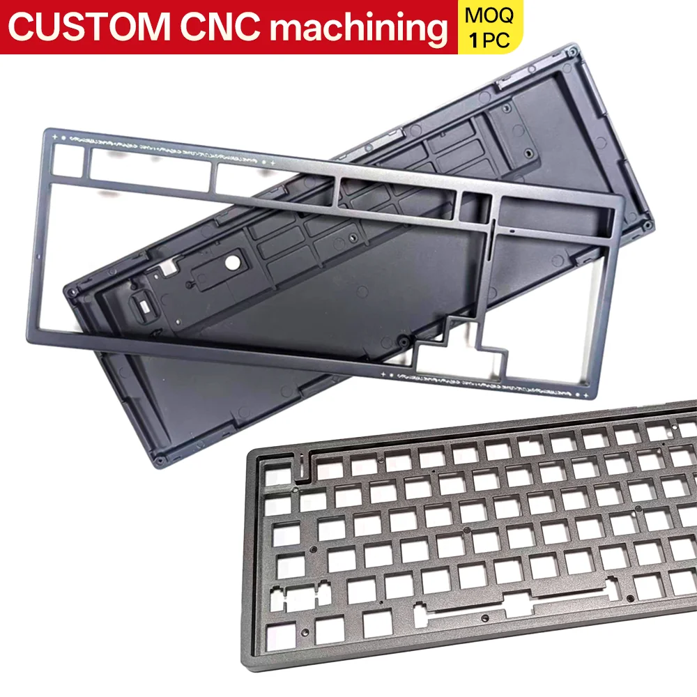 Teclado mecánico 3D de aluminio anodizado con mecanizado CNC