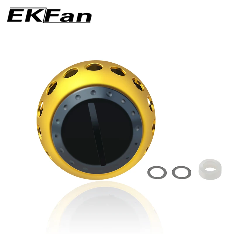EKFan Perillas de aluminio 39 mm para carrete spinning – diseño redondo - imagen 2