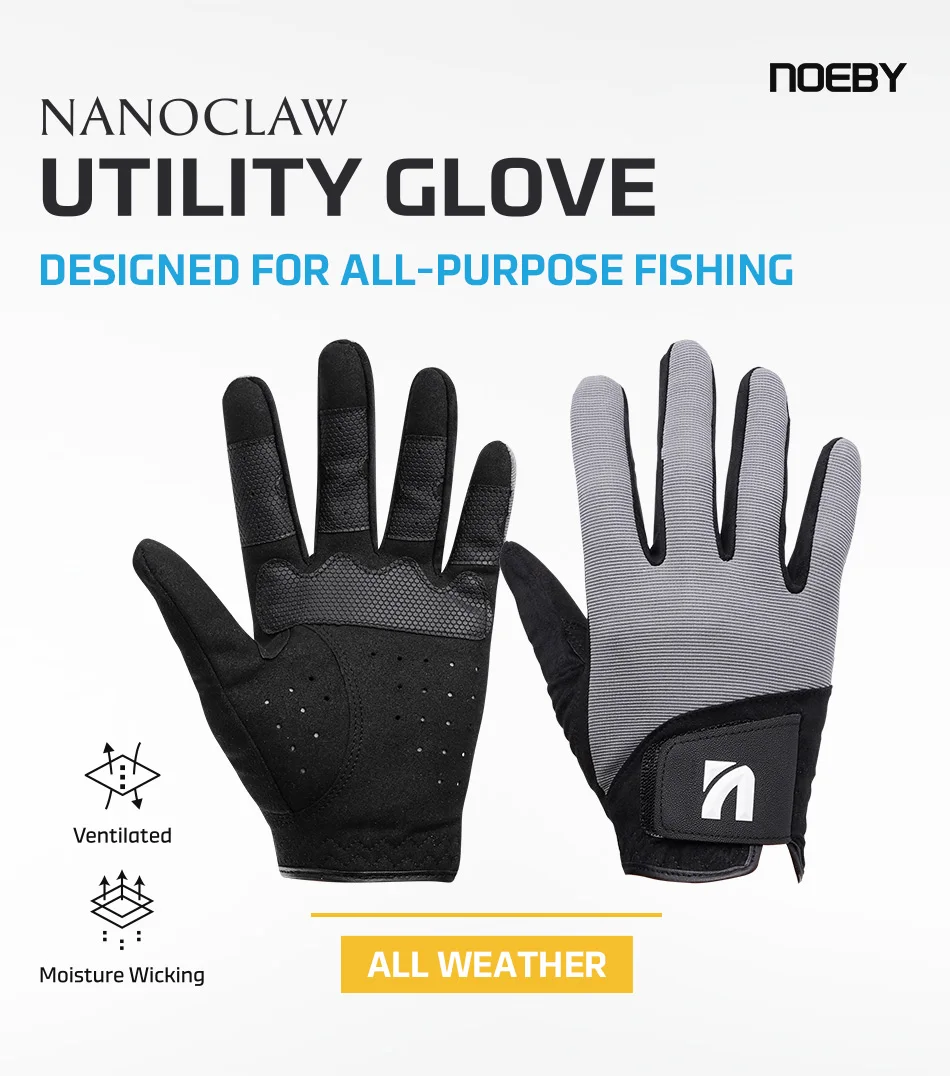 Guantes de pesca NOEBY Nanoclaw en uso