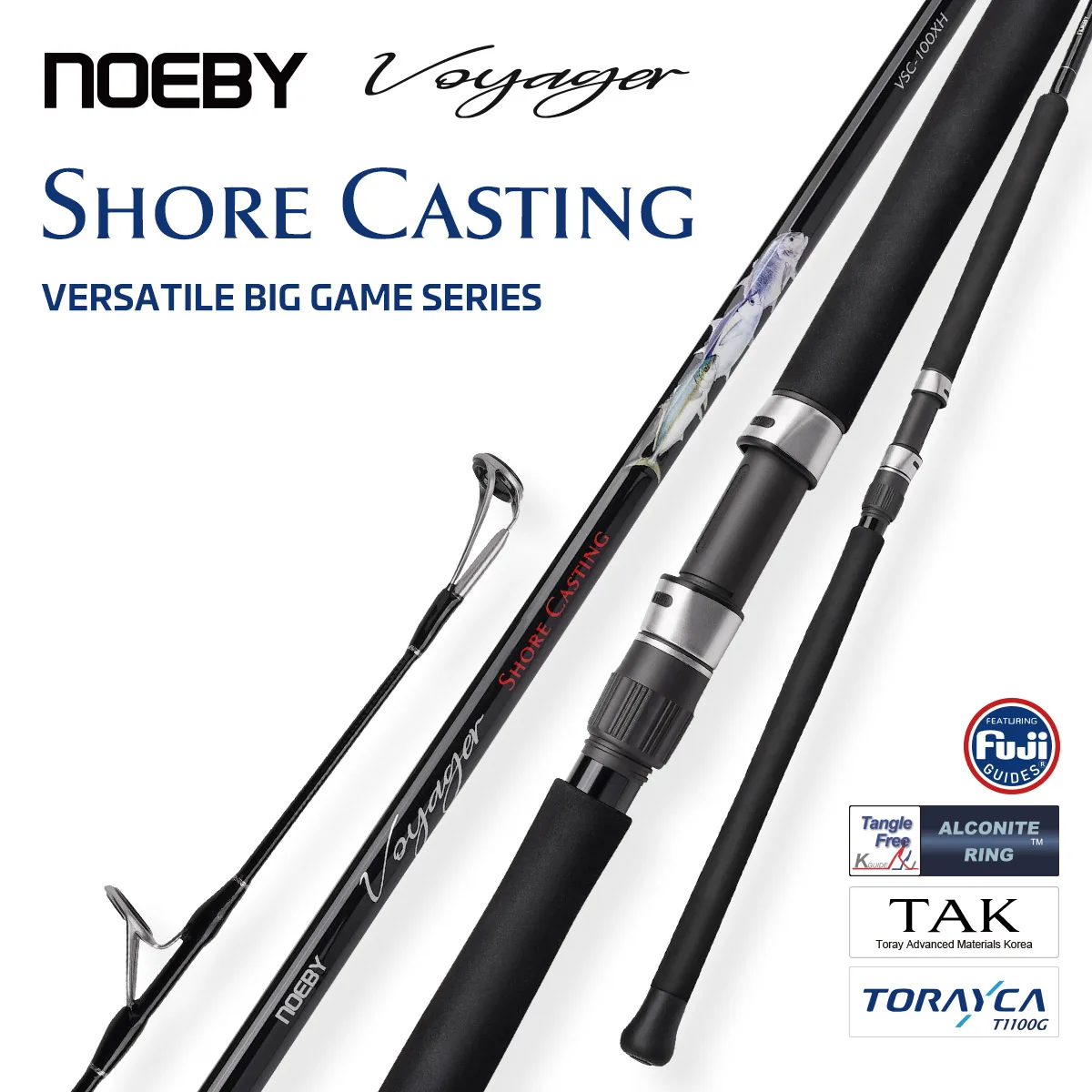 NOEBY VOYAGER Caña de pesca costera para lanzado largo salada
