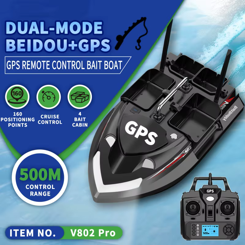 Barco cebo RC con sonar V802 Pro – retorno automático - imagen 4