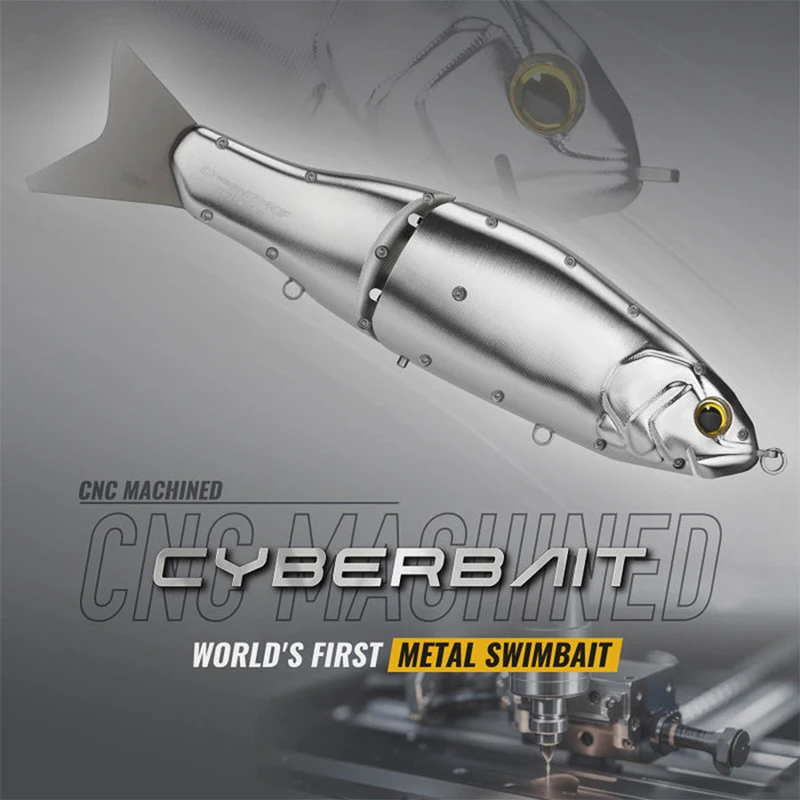 Gomexus Cyberbait 240 Swimbait Glide de aluminio con labio y colas - imagen 5