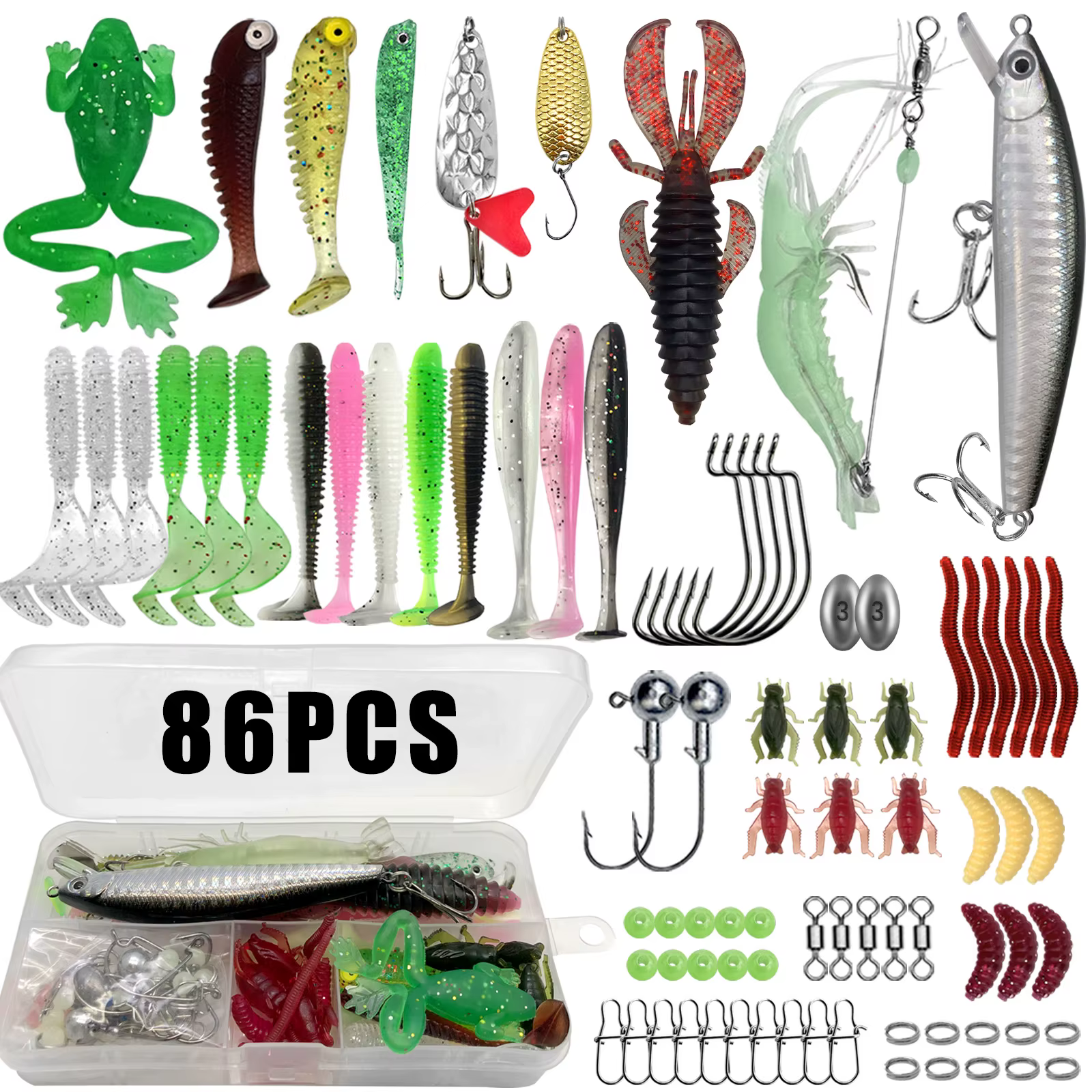 Kit de señuelos para trucha y lucioperca en caja de pesca - imagen 4