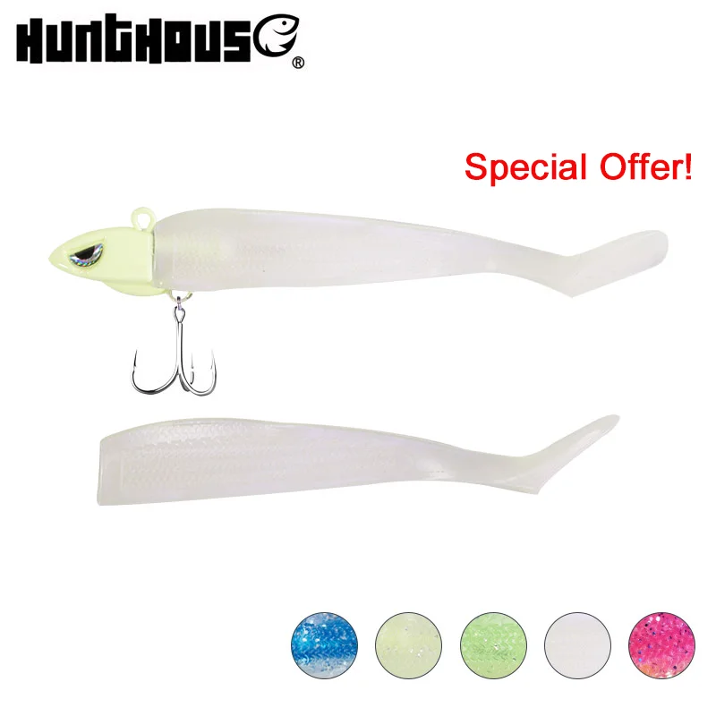 Hunthouse Glow Soft Minnow señuelo hundible para lubina y lucio
