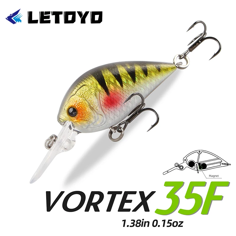 LETOYO Mini Crankbait UV Glow flotante – señuelo minnow para trucha