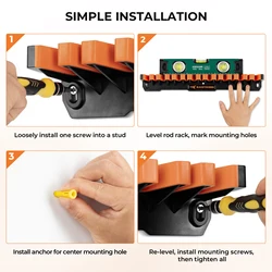 KastKing V15HD soporte de pared para cañas de pescar