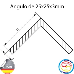 Soporte caña fijo color natural 25x3mm