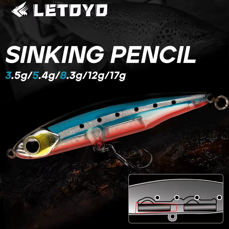 LEToyo Señuelo Hundidor Pencil 17g – Lubina y Trucha