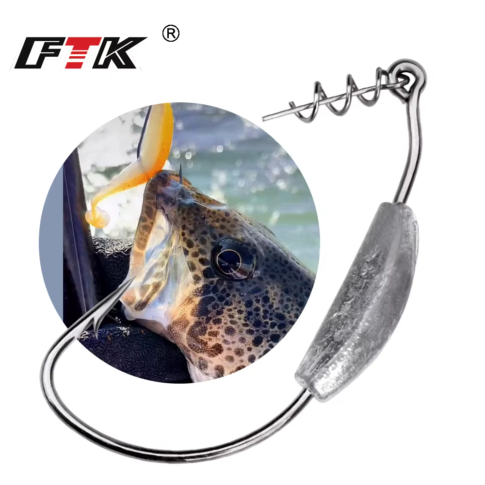 Anzuelo Offset Lastrado FTK para Texas Rig con Cebo Blando - imagen 5