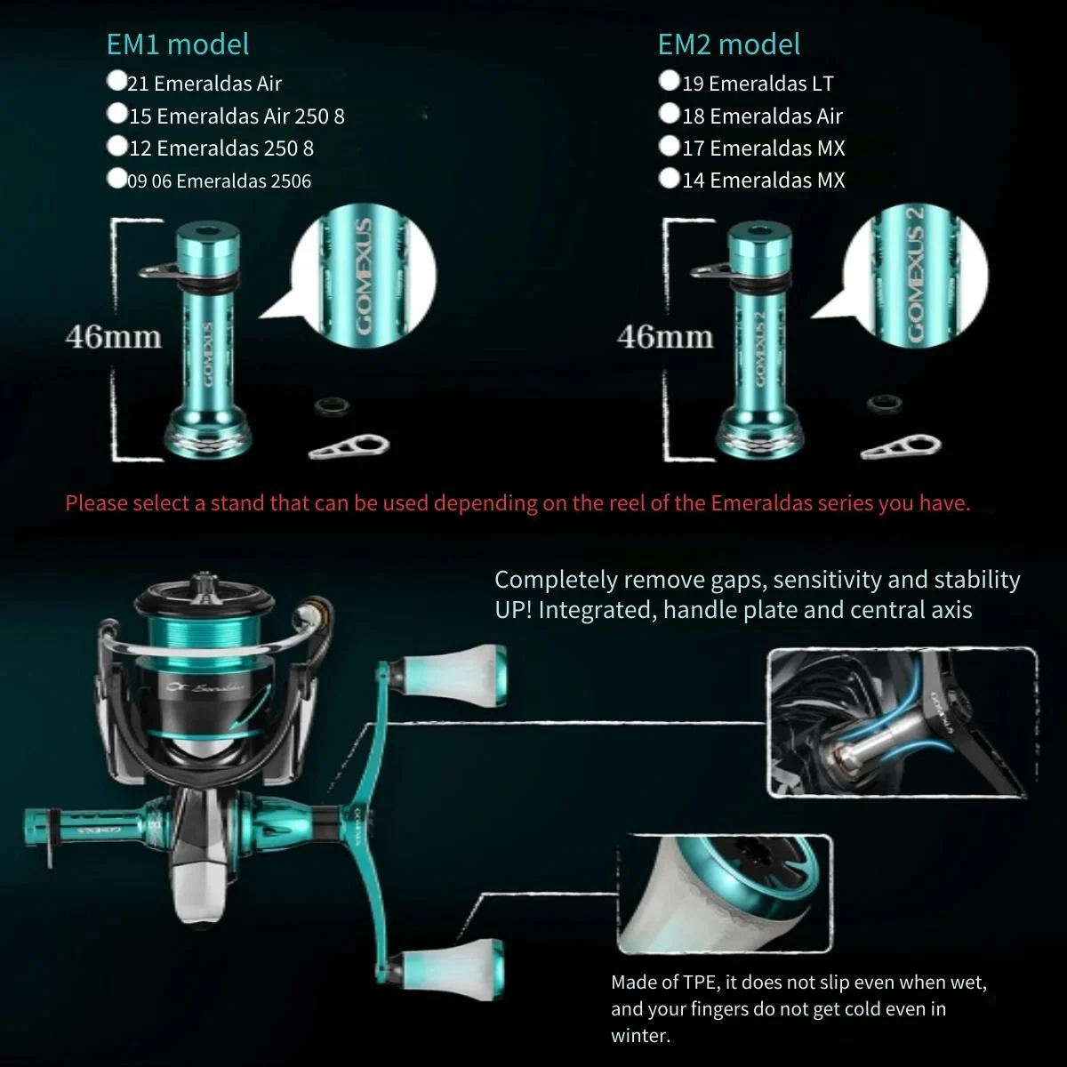 Soporte de carrete Gomexus R4EM con protección para giratorio - imagen 4