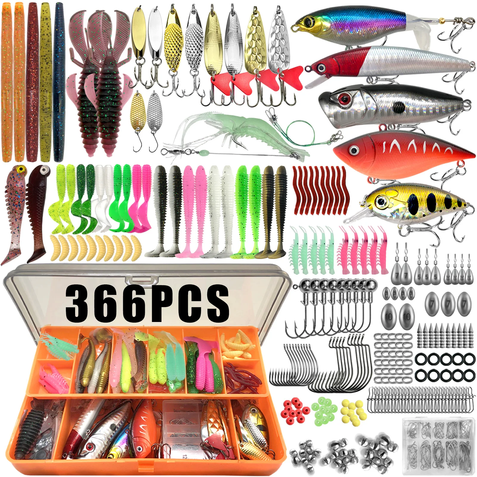 Kit de señuelos para trucha y lucioperca en caja de pesca - imagen 2