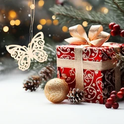 Chips de Madera Navideños Artesanales para Scrapbooking y Manualidades