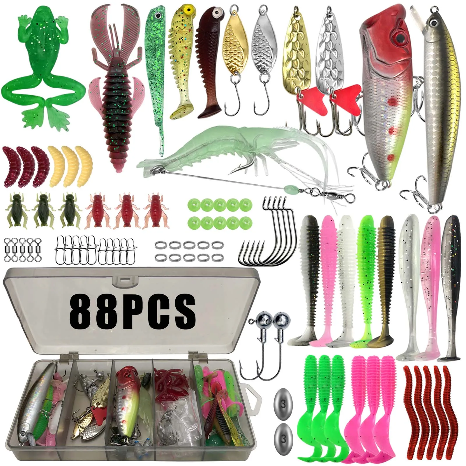 Kit de señuelos para trucha y lucioperca en caja de pesca - imagen 3